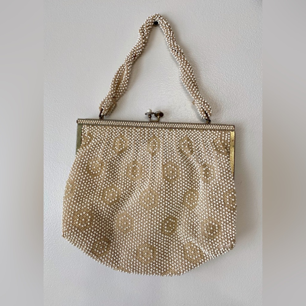 Vintage 1950s Corde-Bead Handbag By Lumured